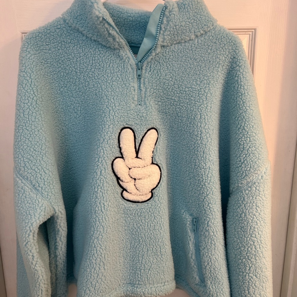 Mickey Mouse Light Blue Fleece Pullover